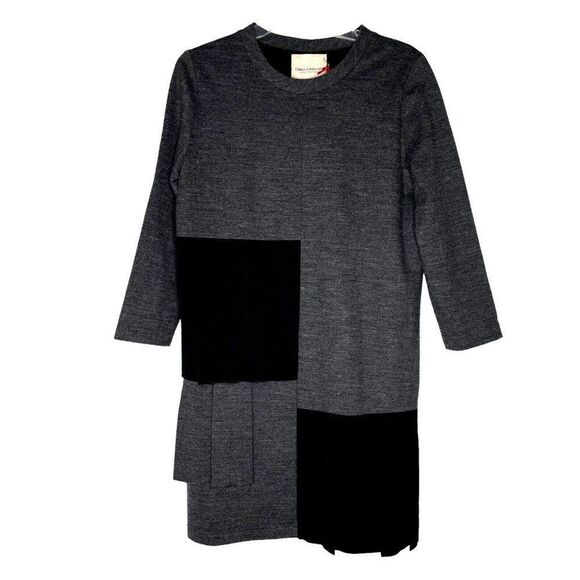 Erika Cavallini Semicouture Patchwork Pleated Dress - Picture 1 of 7